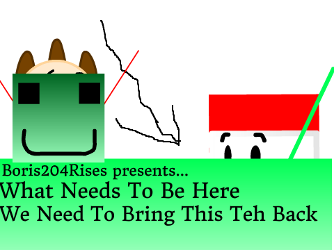 We Need To Bring This Teh Back