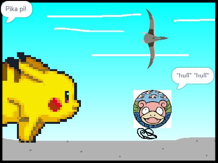 Add yourself running/riding from/on a giant Pikachu! remix remix