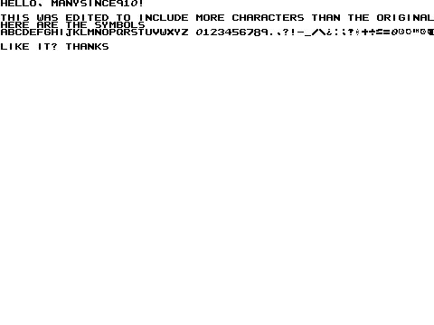 text printer more character support