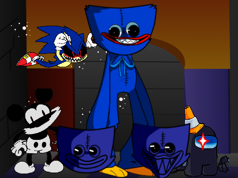 Huggy Wuggy Trace (Animated) but derpy stupid version