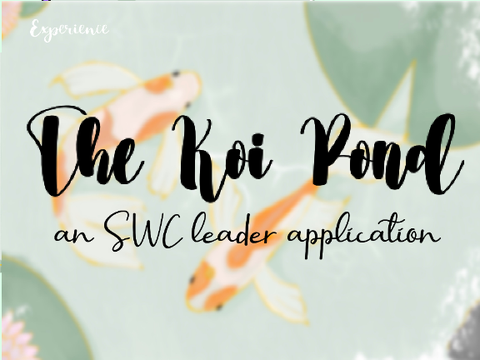 {accepted as co} ⌲ The Koi Pond  an SWC leader app