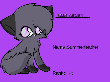 Summerfeather From Airclan~ Warrior Cats 