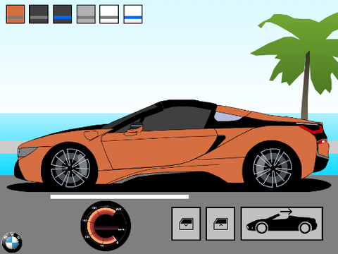 BMW i8 roadster roof simulator