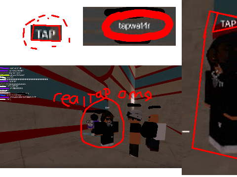 I got in game in ROBLOX with the real youtuber tap!