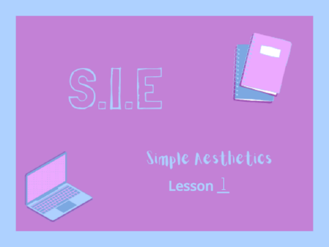 SIE Simple Aesthetics Lesson #1