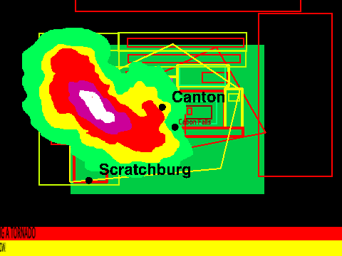 Tornado Warning Radar | Tons of warned areas!