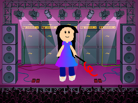 dancing with a ribbon