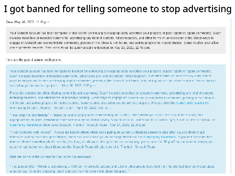 banned for trying to help