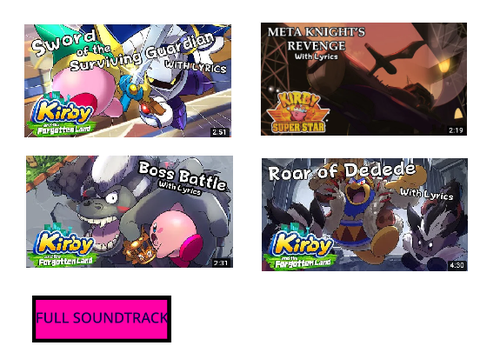 "Kirby With Lyrics" Soundtrack (Juno Songs)