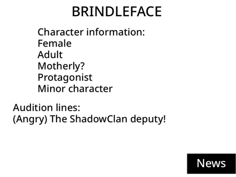 Warrior Cats: Voice Audition Entry