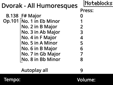 Dvorak - All Humoresques for Piano [Noteblocks]