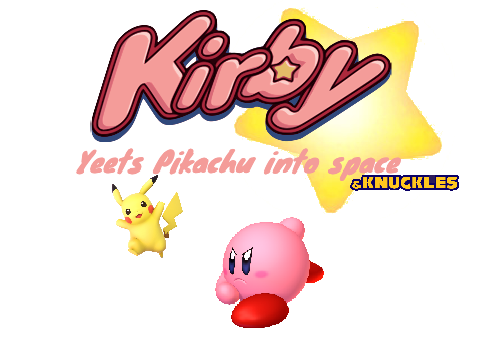 Kirby yeets Pikachu into space & Knuckles