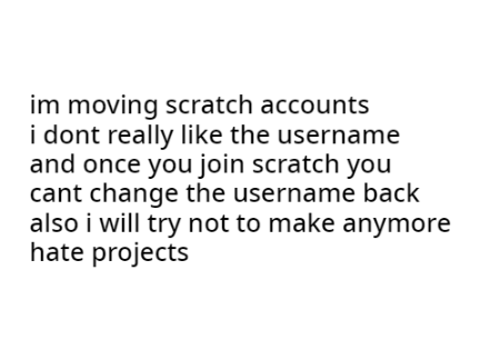 im moving scratch accounts.