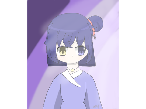 （比賽作品）異色瞳的紫色系殭屍(被揍(??