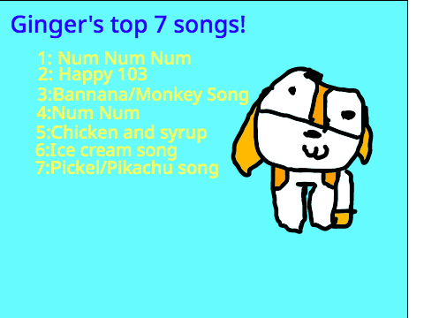 Ginger's top 7 songs!