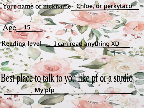 Book club sign up sheet remix