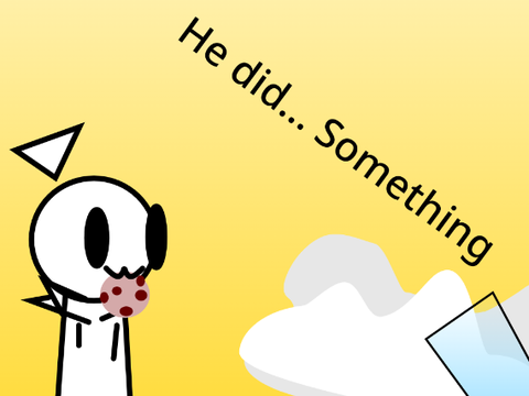 He did... something (but its rlly low quality images of our pfp's)