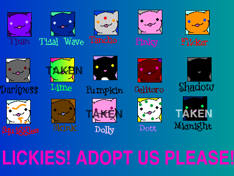 Adoptable Lickies!!!!!!