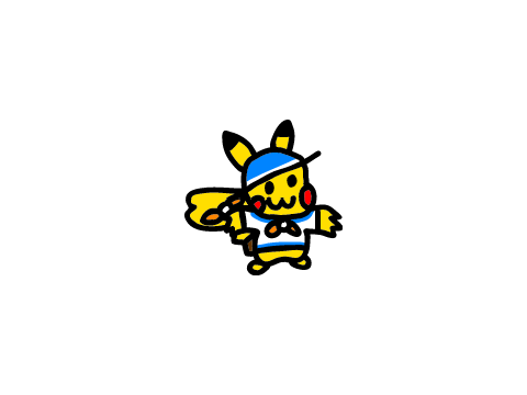 Pikachu in a sailor suit dancing to Krusty Krab Theme Remix