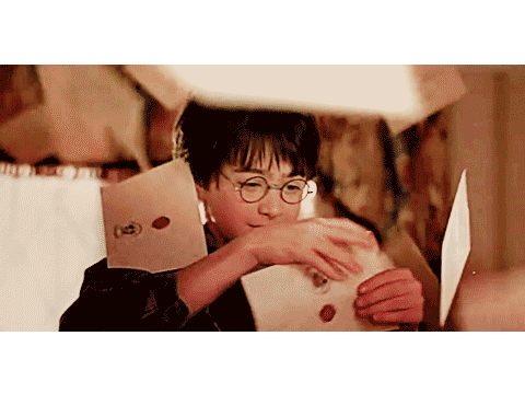 Harry Potter getting letters from hogwarts!!!