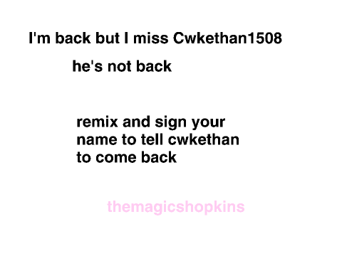 I'm back!