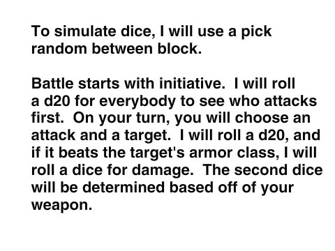 How battle works.
