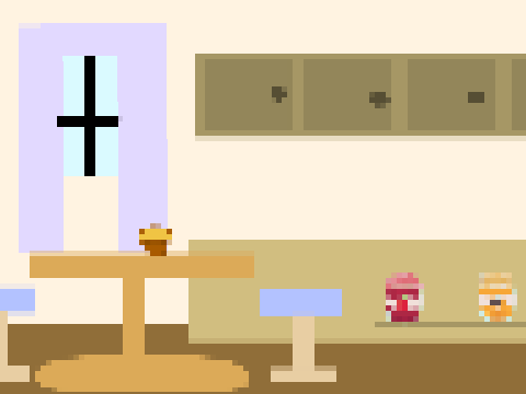 cafe (set up with art)