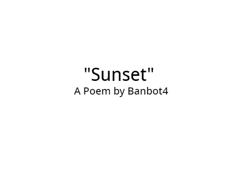 Sunset - A Poem