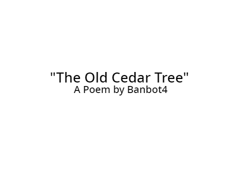 The Old Cedar Tree - A Poem