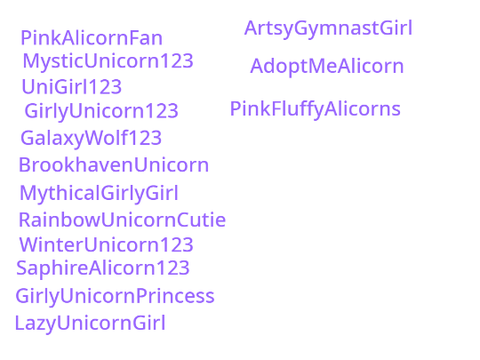 Usernames that you will like if u are like meh