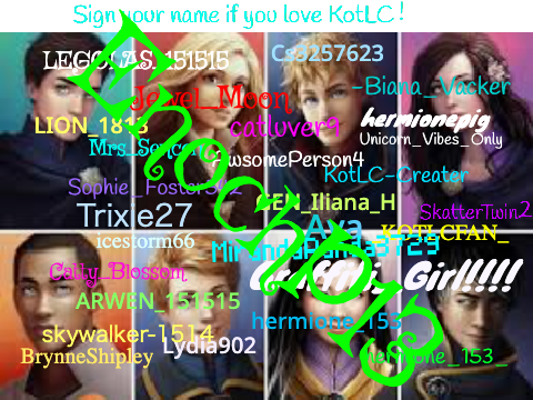 Sign your name if you love KOTLC!! ❤ ♡ ❤ remix remix