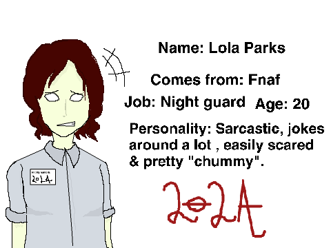 My Fnaf OC , Lola Parks.