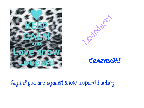 Keep Calm support snow leopards remix