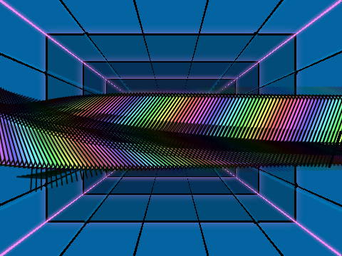 3D Neon Cubes With Shading
