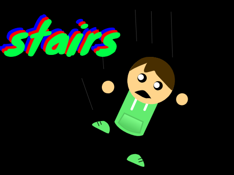 going down the stairs in the dark
