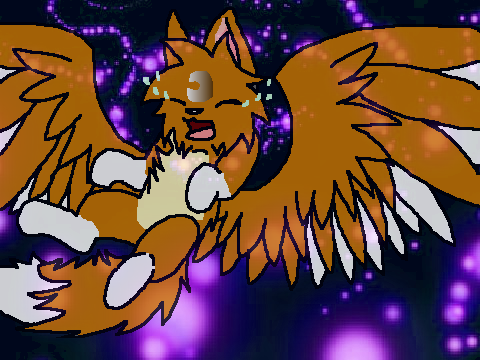 Winged Cat Coloring Contest kitkatkittycat's Entry! XD remix