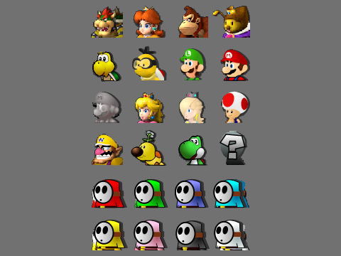 Mario Kart 7 Characters Vector