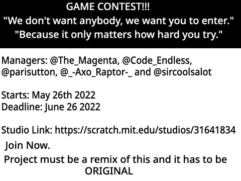 Game Contest (Closed)