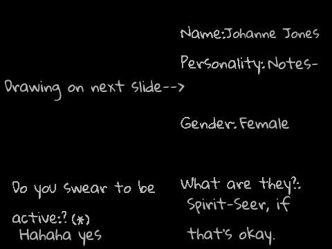 JUST KILLING TIME RPG BIO- Johanne Jones