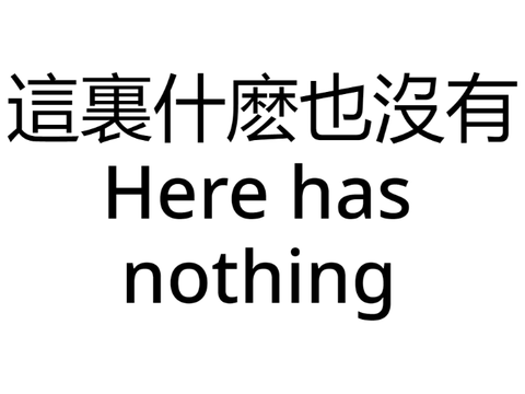 這裏什麽也沒有