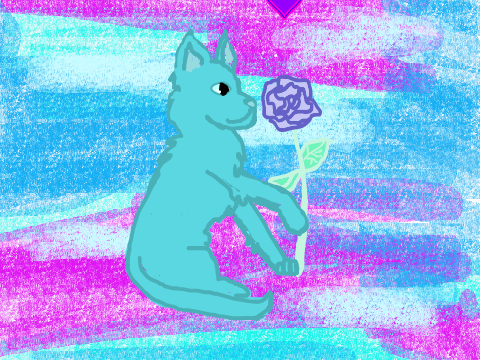  Tabby Cat with Rose: My Entry(Round 2)