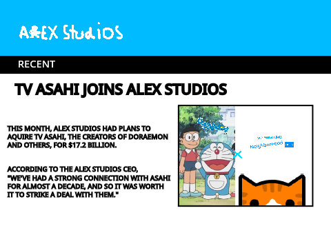 (ARCHIVE) Alex Studios | TV ASAHI JOINS ALEX STUDIOS.
