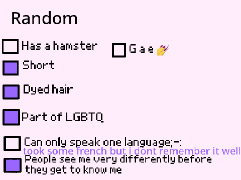 doing this thing because why not 