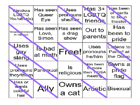 LGBTQ+ bingo!