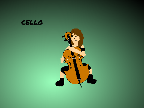 playing the cello