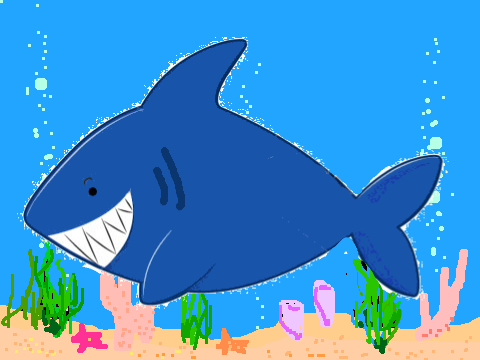 sharky and the fish!