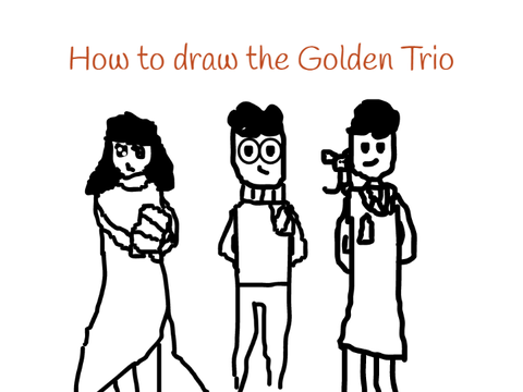 How to Draw the Golden Trio (Harry Potter)