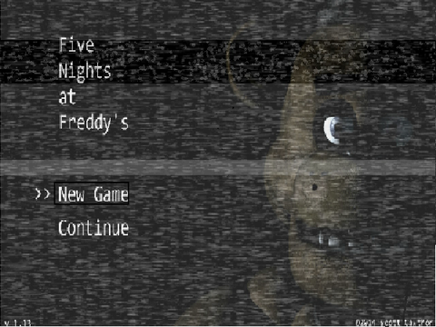 Five Nights At Freddy's Title Screen