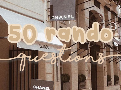 ✎ 50 rando questions