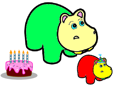 Design a cute birthday hippo contest OPEN remix